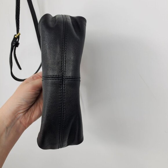 Coach Ashley Black Leather Snake Embossed Accent Gold Hardware Shoulder Purse - Picture 10 of 12